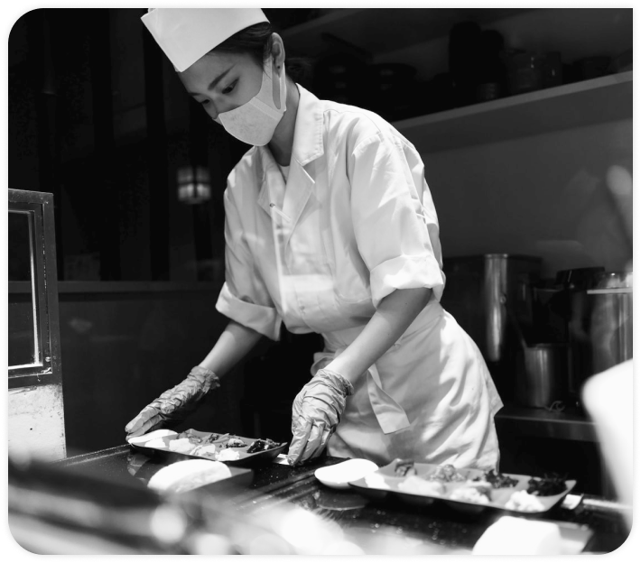 Un chef dans sa cuisine