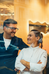 Chef Eric Guérin et la cheffe Beatriz Gonzàlez